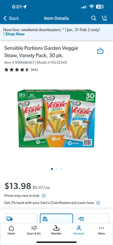 Veggie Straws 1.50